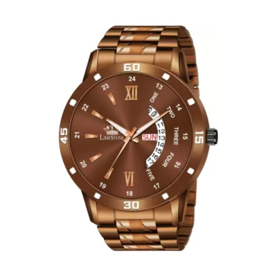 Limestone LS3040 Brown Dial Brown Chain Analog Watch for Men