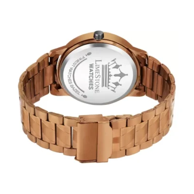 Limestone LS3044 Watch - Brown Dial, Brown Chain, Analog, Men's Watch
