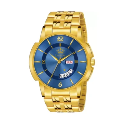 Limestone LS3063 Blue Dial Golden Chain Analog Watch for Men