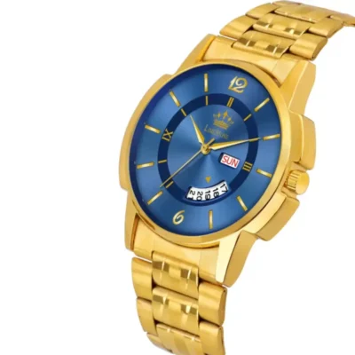 Limestone LS3063 Blue Dial Golden Chain Analog Watch for Men