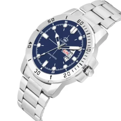 Limestone LS3070 Analog Watch Blue Dial Silver Chain