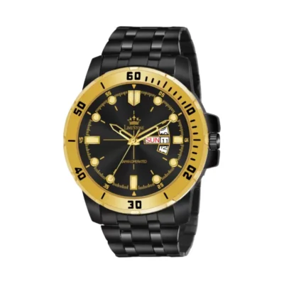 Limestone LS3093 Black Dial Watch, Men's Black Chain Analog Watch