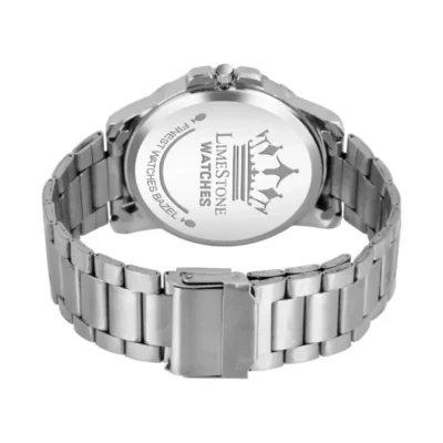 Limestone LS3200 Watch, Red Dial Silver Chain Watch, Men's Analog Watch