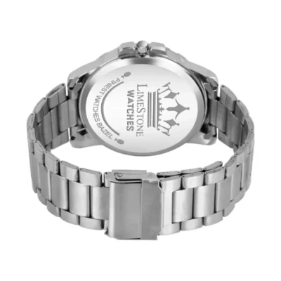 Limestone LS3203 silver watch, men's analog watch, quartz movement watch