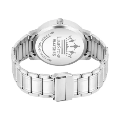 Limestone LS3235 Ice Blue Dial Analog Watch - Men's Stainless Steel Chain Strap