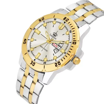 Limestone LS3249 Silver Dial Dual Tone Bracelet Analog Watch for Men