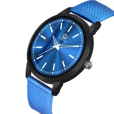Limestone LS3252 Watch, Blue Dial Mesh Strap Watch, Men's Minimalist Watch