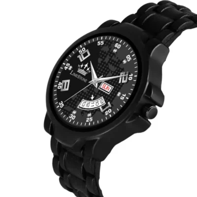 Limestone LS3259 Black Dial Black Silicon Strap Analog Watch for Men