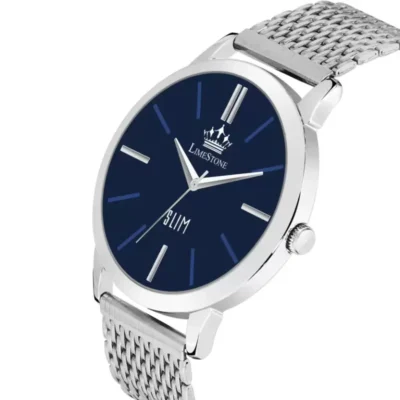 LIMESTONE LS3263 Blue Dial Men's Watch, Stainless Steel Chain Strap