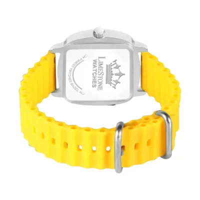 Limestone LS3271 Watch, Retro Classic Analog Watch, Men's Yellow Strap Watch