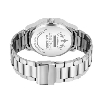 Limestone OTUS0003 Watch, Blue Dial Analog Watch, Silver Chain Watch