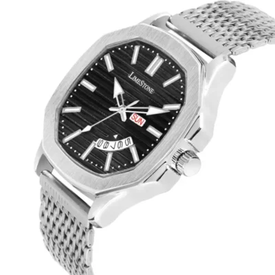 LIMESTONE OTUS009 Analog Watch - Silver case with black dial