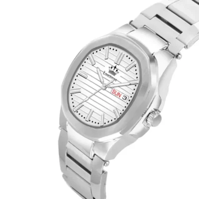 Limestone Silver Dial Analog Watch, Nautilus Series Watch, Men's Silver Dial Watch