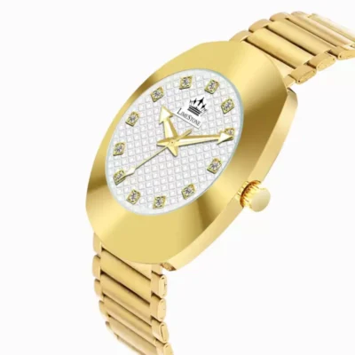 LIMESTONE RADD013 Watch, Gold Plated Analog Watch, Studded Dial Watch