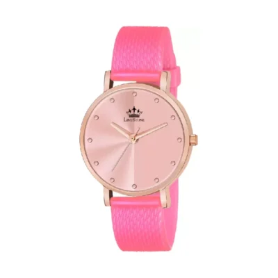 Limestone women's pink watch, Limestone LS1368 silicon mesh strap, analog display
