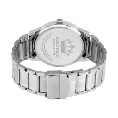 LIMESTONE LS2720 Magnum Watch, Grey Dial Silver Chain Watch, Men's Analog Quartz Watch