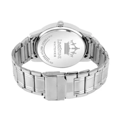 Limestone LS2732 Avengers watch, blue dial silver chain analog watch, men's stainless steel watch