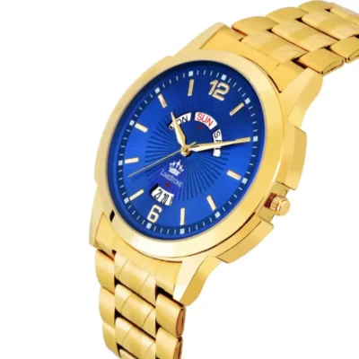 Limestone LS2813 Blue Dial Gold Bracelet Analog Watch