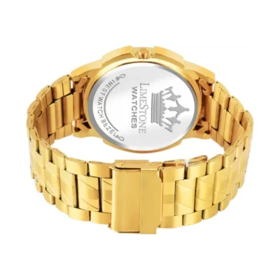 Limestone LS2813 Blue Dial Gold Bracelet Analog Watch