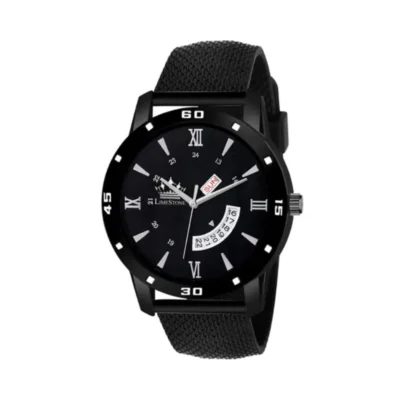 Limestone LS2842 men's black mesh silicon strap watch