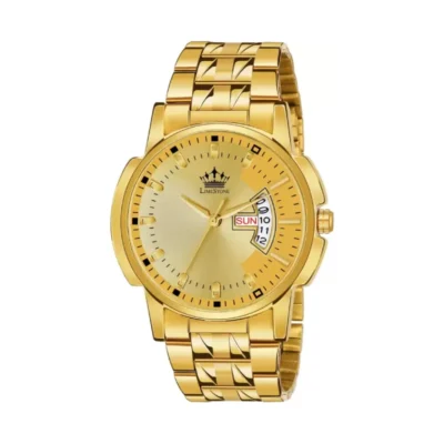 Limestone LS2890 Men's Analog Watch, Golden Chain Design