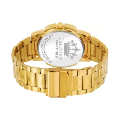 Limestone LS2890 Men's Analog Watch, Golden Chain Design