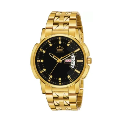 Limestone LS2891 Men's Watch - Black Dial Gold Bracelet