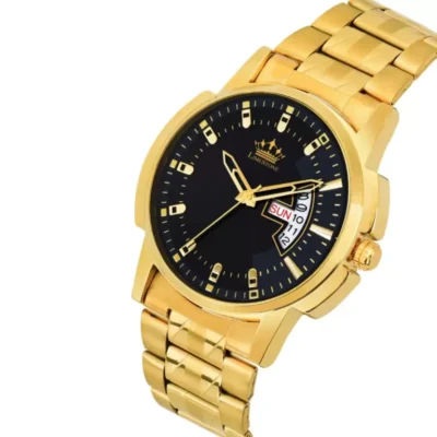 Limestone LS2891 Men's Watch - Black Dial Gold Bracelet