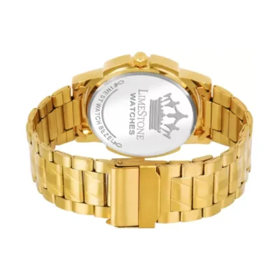 Limestone LS2891 Men's Watch - Black Dial Gold Bracelet