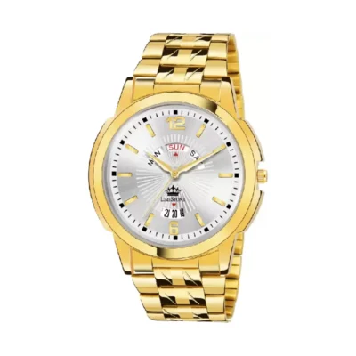 Limestone LS2997 Silver Dial Golden Chain Analog Watch for Men