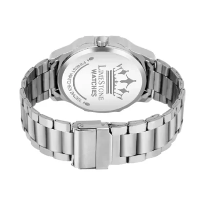 Limestone LS3026 OTUS blue dial, Silver chain strap men’s watch