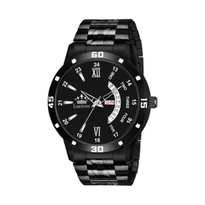 Limestone LS3046 Black Dial Black Chain Analog Watch for Men
