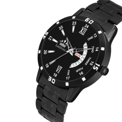 Limestone LS3046 Black Dial Black Chain Analog Watch for Men