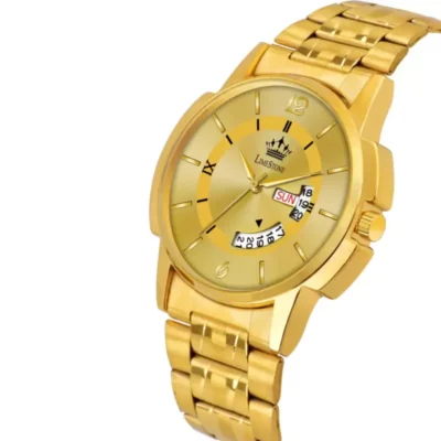 Limestone LS3062 Gold Dial Golden Chain Analog Watch for Men