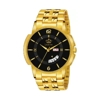 Limestone LS3065 Black Dial Golden Chain Analog Watch