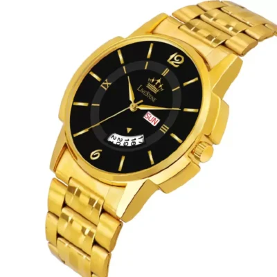 Limestone LS3065 Black Dial Golden Chain Analog Watch