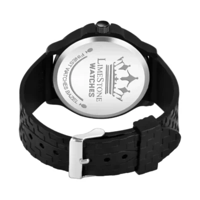 imestone LS3081 black dial men's watch," "Chess design black strap watch," "Men’s quartz analog watch.