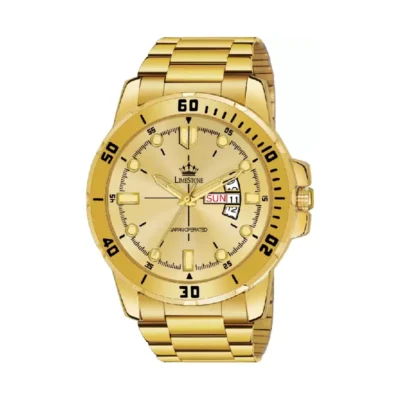 Limestone LS3095 gold dial golden chain men’s watch
