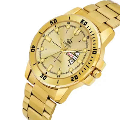 Limestone LS3095 gold dial golden chain men’s watch