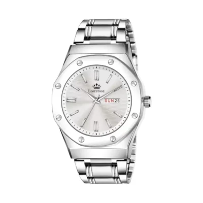 Limestone LS3213 Silver Dial Silver Chain Analog Watch for Men