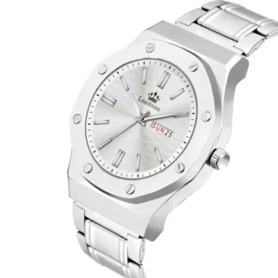 Limestone LS3213 Silver Dial Silver Chain Analog Watch for Men