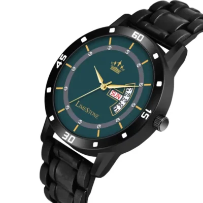 Limestone LS3224 green dial, black silicon strap men’s watch