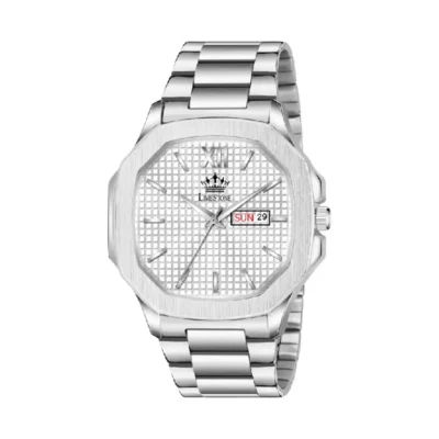 Limestone LS3239 OTUS Watch, Men's Silver Dial Analog Watch, Stainless Steel Chain Strap Watch