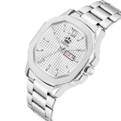 Limestone LS3239 OTUS Watch, Men's Silver Dial Analog Watch, Stainless Steel Chain Strap Watch