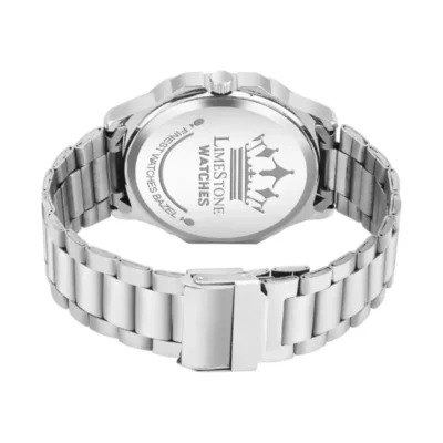 Limestone LS3239 OTUS Watch, Men's Silver Dial Analog Watch, Stainless Steel Chain Strap Watch
