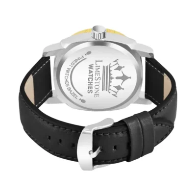Limestone LUXE103 Watch, Camouflage Dial Watch, Black Leather Strap Watch