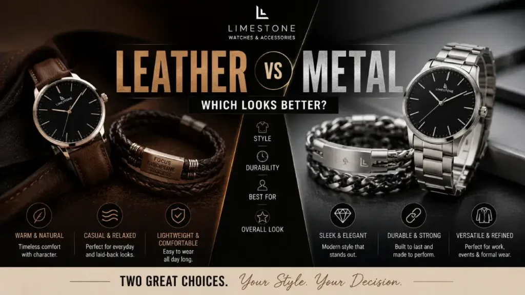 Leather vs Metal Accessories